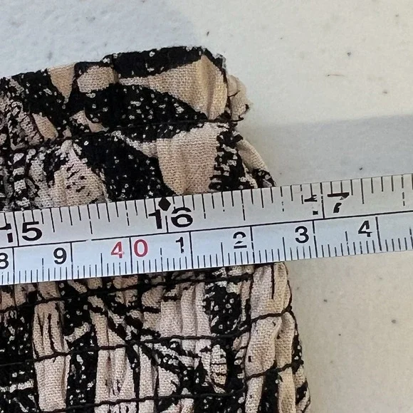 ANGIE Tropical Floral Maxi Skirt Boho Tiered Festival Womens 1X Pull On - Picture 11 of 13